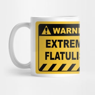 Human Warning Sign EXTREME FLATULIST Sayings Sarcasm Humor Quotes Mug